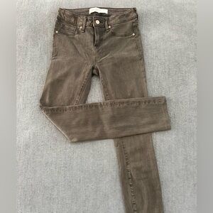 Marc Jacobs skinny "Stick" stretch fabric forest color womens jeans